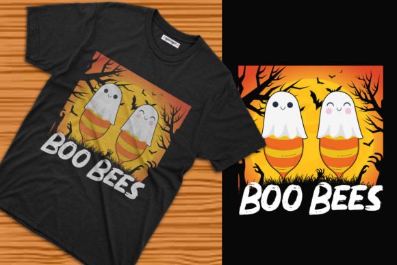 Boo Bees Halloween T-shirt Design