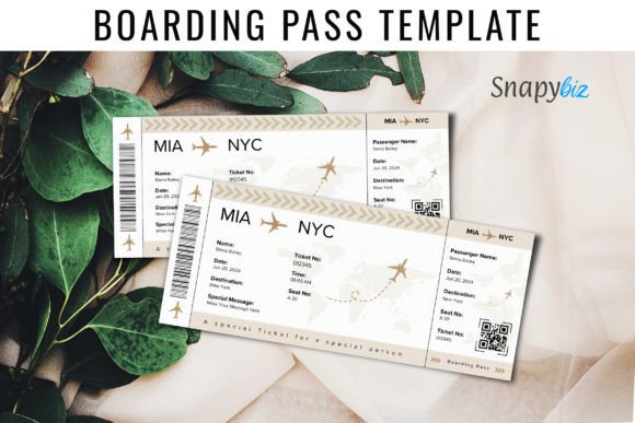 Editable Boarding Pass Template: Simplify Travel Planning with Canva
