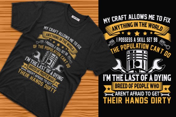 Mechanic Typography T-shirt Design